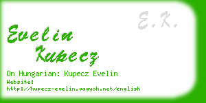 evelin kupecz business card